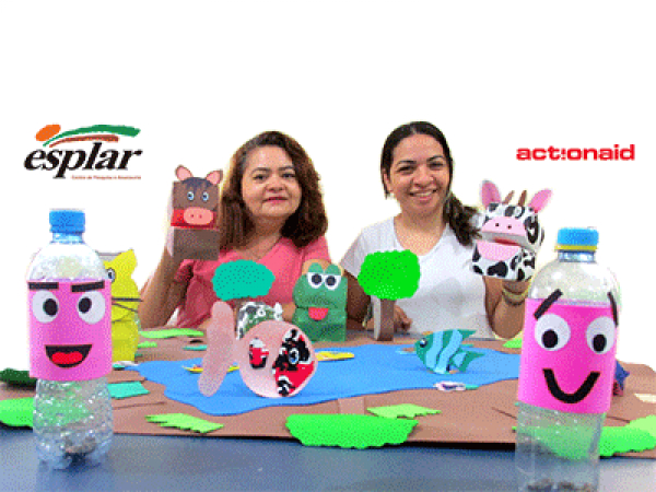 Foto: Neuma Morais e Ivaneidiane Colares, educadoras do Esplar no projeto Educa&ccedil;&atilde;o nas Escolas 
